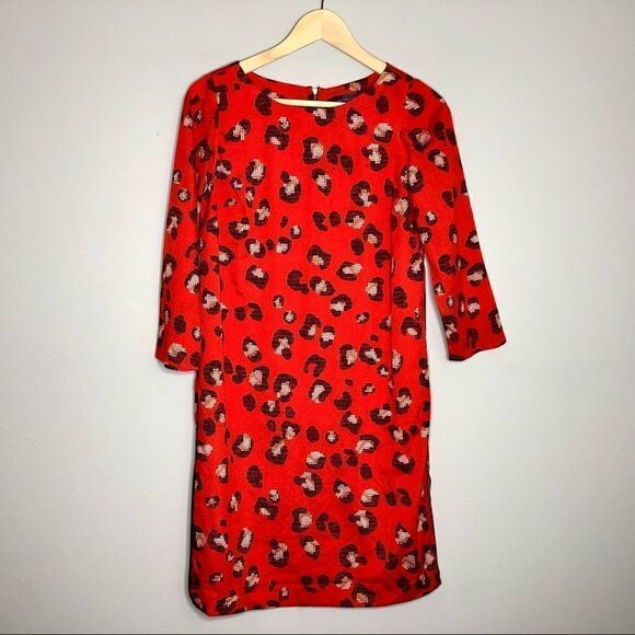 The Limited TALL Cheetah Animal Print Red and Black Dress - Picture 9 of 9